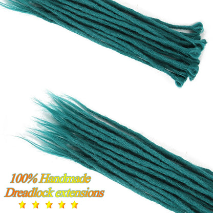 20 Polegada sintético 100% artesanal dreadlock extensões de cabelo fino crochê trançado cabelo backcombed dreads reggae estilo cabelo hippie