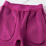 Casual Sweatpants Women's Fleece Thicken Straight Trousers Elastic Waist Streetwear Ladies Cotton Sport Pants Autumn Winter 2024