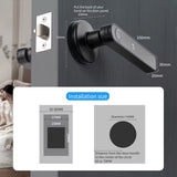 Tuya App Bluetooth Smart Fingerprint Door Lock Password Mechanical Key NFC Unlocking For Wooden Door Handle Lock IP54 Rainproof