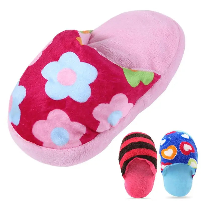 Juguetes para mascotas, chirriadores de peluche con forma de pantuflas, juguetes masticables con sonido para cachorros, juguetes para perros y gatos, productos divertidos para perros, juguetes de entrenamiento al aire libre. 