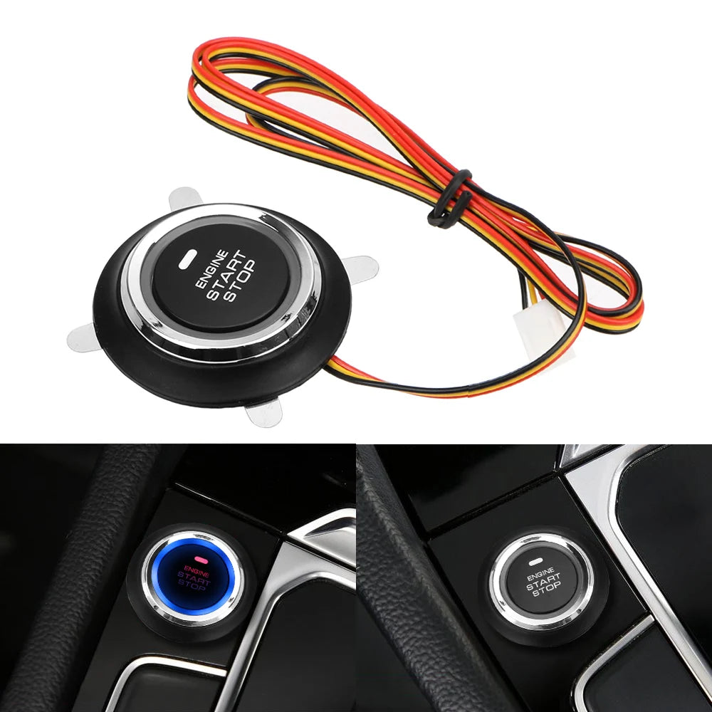 Auto Replacement Entry Ignition Starter Switch Universal Auto Car Engine Start Stop Push Button Car-styling 12V Keyless