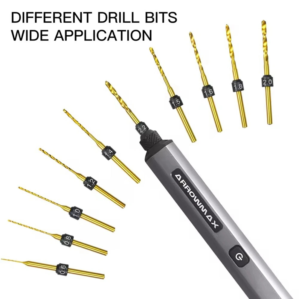 ARROWMAX Electric Mini Drill with Benchtop Drill Press Cordless Hand Drill Kit for Metal Wood Plastic Home DIY New