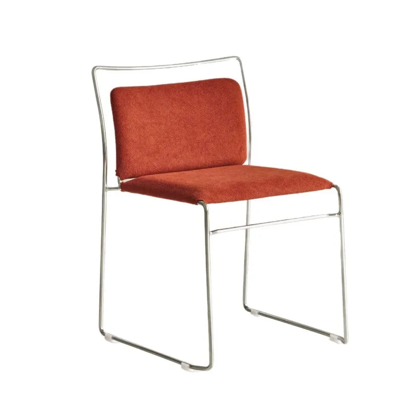 Realife Middle Ancient Style Dining Chair Nordic Design Home Study Chair Coffee Shop Soft Bag Backrest Chair Metal Frame 2025