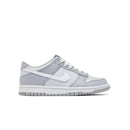 Tênis infantil Nike Dunk Grey confortável diário de cano baixo cinza e branco para crianças pequenas e médias