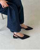 Summer Women's Cover Toe Sandals Elegant Shallow Slip On Shoes Comfort Low Heel Dress Street Style Shoes