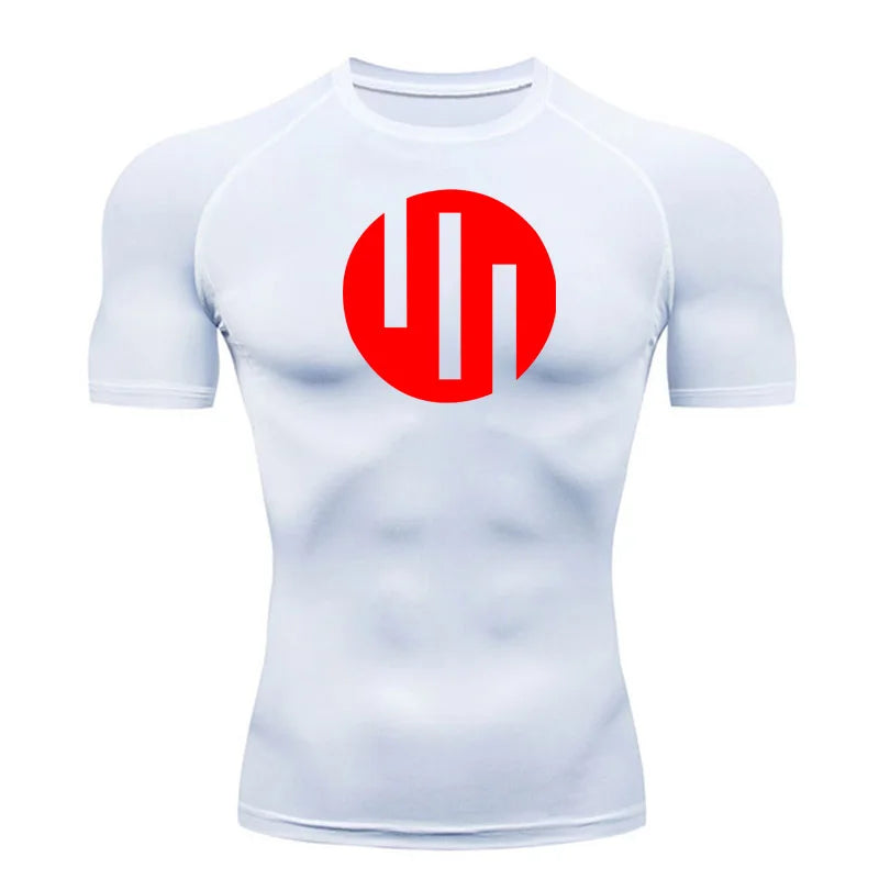 Gym Short Sleeve Running T-Shirt Men's Compression Long Sleeve Shirt Sun Protection Quick Drying Sports Top Black Sportswear 4xl