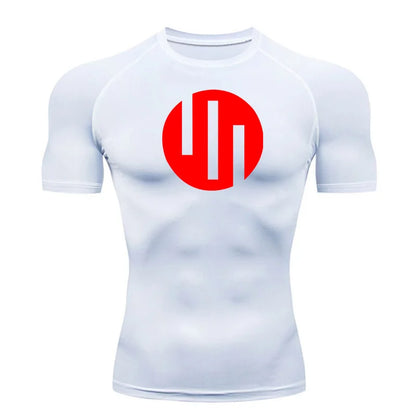 Gym Short Sleeve Running T-Shirt Men's Compression Long Sleeve Shirt Sun Protection Quick Drying Sports Top Black Sportswear 4xl