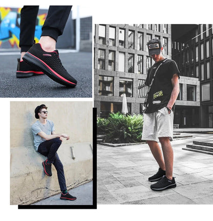 YRZL Sneakers Men Running Shoes Lightweight Sport Classical Mesh Breathable Casual Shoes Fashion Non Slip Shoes for Men