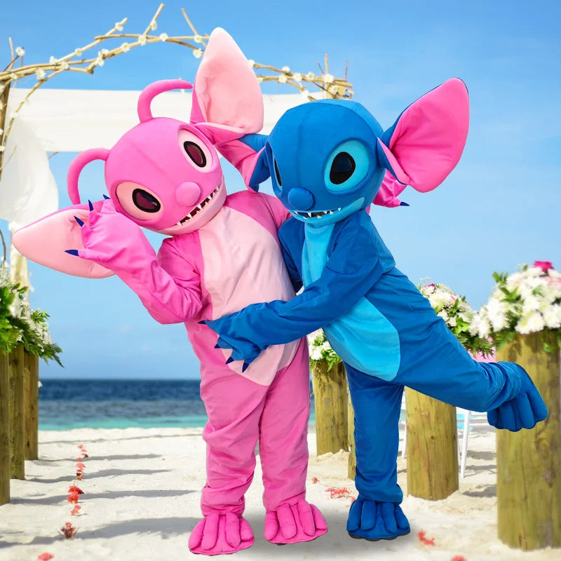 Disney Mickey Minnie Mouse Mascot Costume Anime Cartoon Character Cosplay Clothes Stitch Winnie Bear Party Halloween Adult Gift