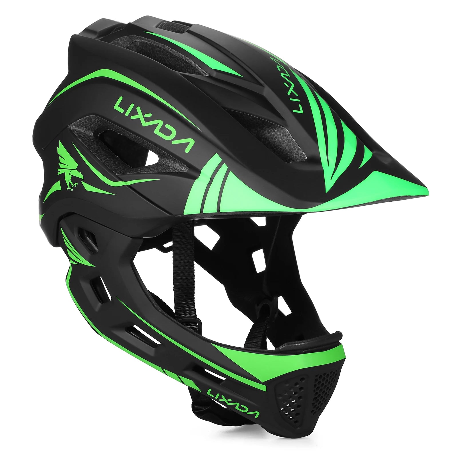 Lixada Kids Full Face Helmet Detachable Children Sports Safety Bike Helmet Protective Gear for Cycling Skateboarding Roller Skat