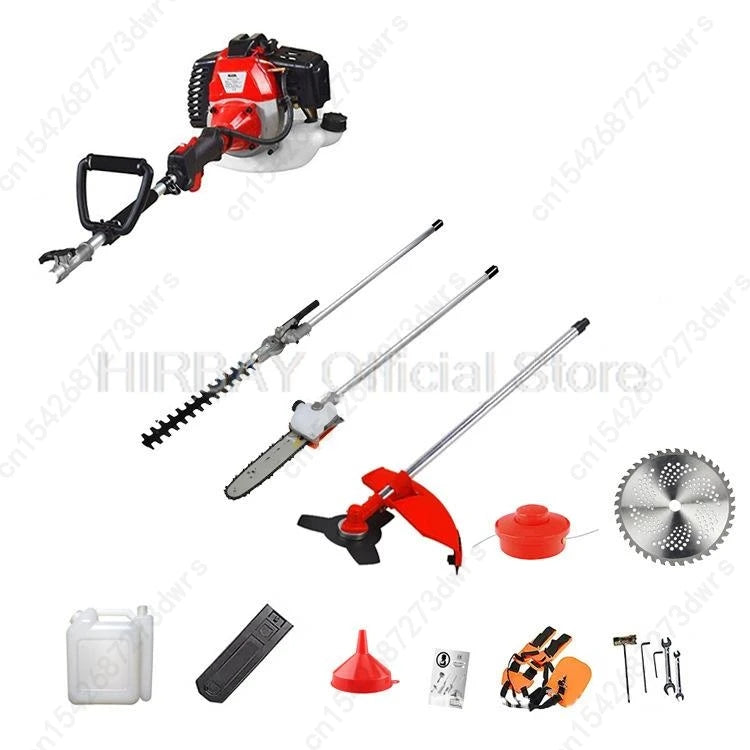 Lawn Mower Hedge Trimmer Chainsaw Gasoline Engine Strimmer Chainsaw High Branch Pruning Hedge Cutter Multi-Purpose Garden Tools