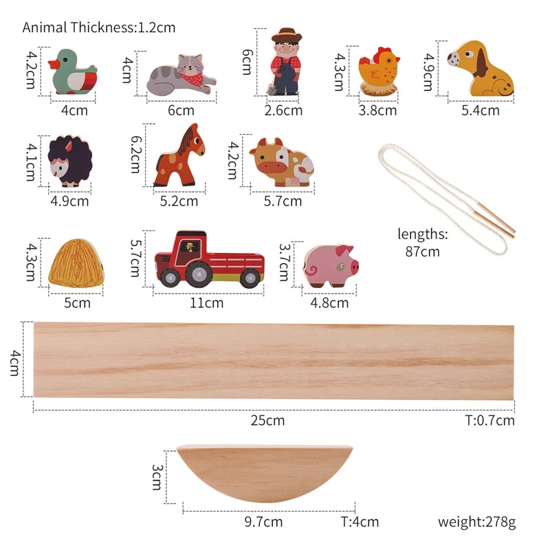 Montessori Sensory Toys Stacking Toys for Baby Forest Houses Replica Wooden Forest Blocks Early Childhood Education Game Gift