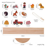 Montessori Sensory Toys Stacking Toys for Baby Forest Houses Replica Wooden Forest Blocks Early Childhood Education Game Gift