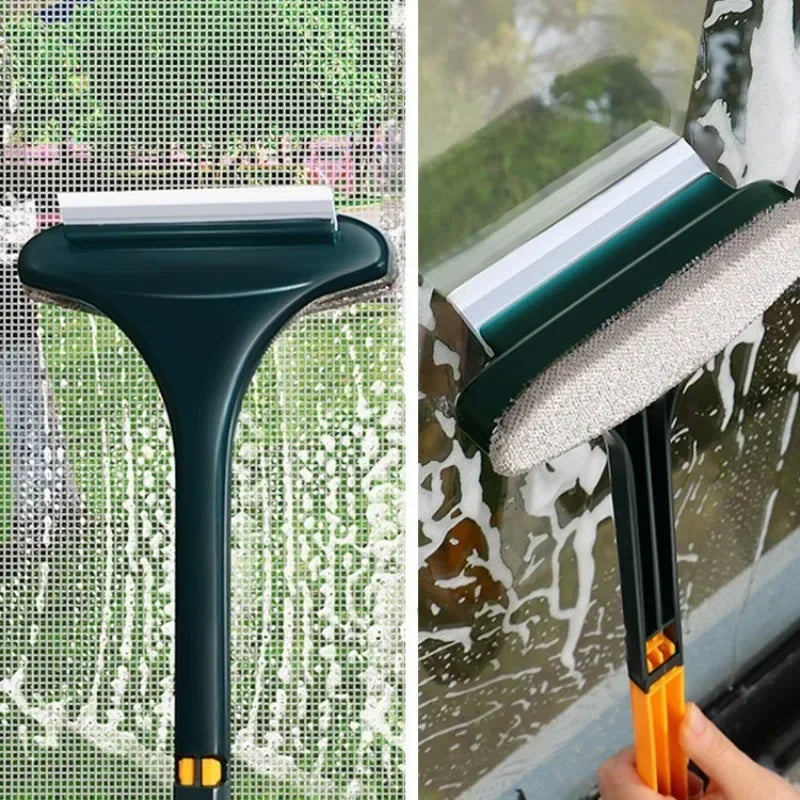 Escova multifuncional anti-mosquito para tela, escova de vidro seca e molhada, dupla utilização, limpeza doméstica, poeira, ferramenta de limpeza de janelas