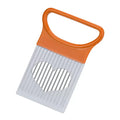 Effortlessly Slice Onions with this 1pc Colorful Onion Slicer Kitchen stainless steel potato chip onion holder