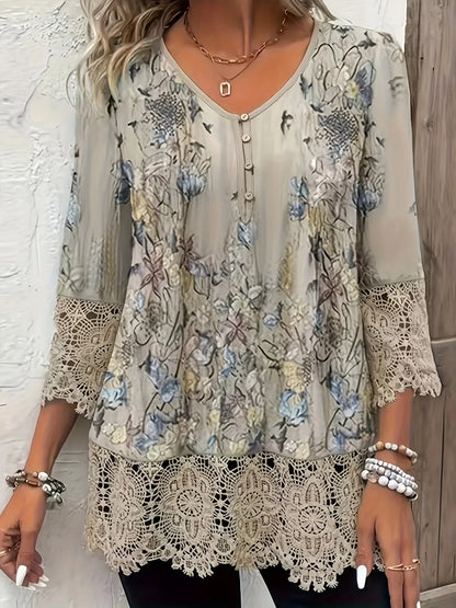 Camiseta elegante informal de talla grande para mujer, camiseta holgada de moda para mujer, camiseta de manga larga con temperamento para vacaciones y fin de semana 