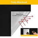 1/2/3M Portable Blackout Curtain Blind Window Thermal Insulated Kitchen Curtains Stick On DIY Non-perforated Temporary Curtain