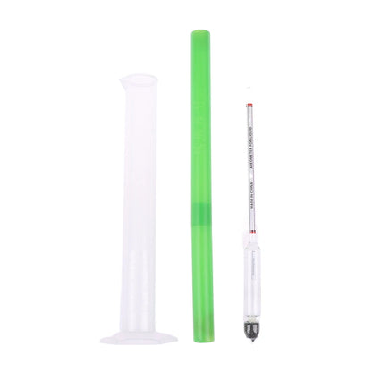 1Set Hydrometer Tester Vintage Measuring Bottle Set Tools Alcoholmeter Wine Concentration Meter 0-100 Hydrometer