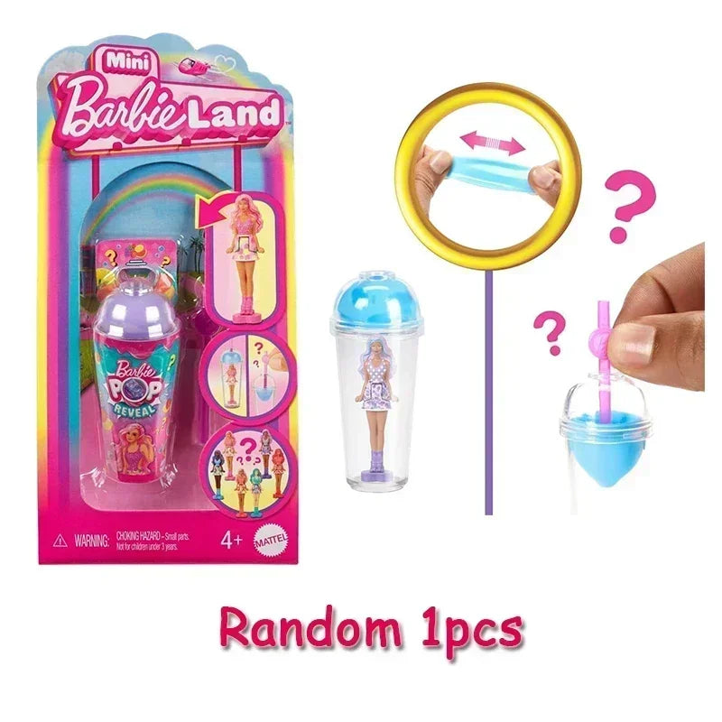 Barbie Color Reveal Mini Fashion Doll with Nail Polish Shell Accessories and Changeable Outfits Micro Dolls Toys Gift for Girls