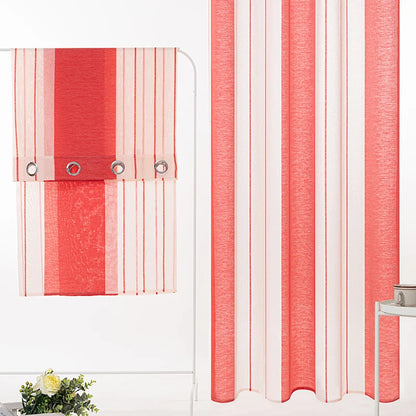 Broad Striped Sheer Curtains for Bedroom Living Room Beige Tulle Curtains for the Room Kitchen Window Treatments Drapes