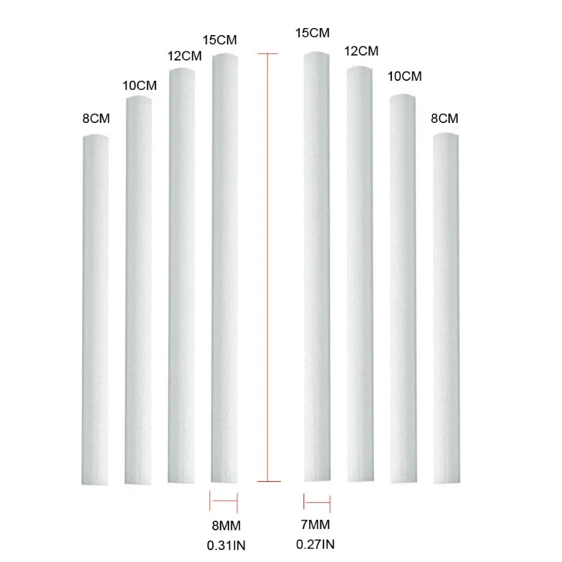 Umidificador Ultrasonic Cotonete Núcleo, Filtro de ar USB, Substituição do difusor do aroma, Esponja Vara, 6mm, 7mm, 8mm, 10 Pcs