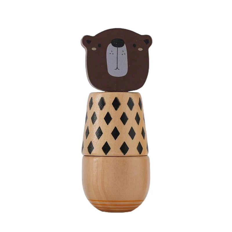 Montessori Toys For Babies Wooden Cartoon Animal Jigsaw Puzzle Toy Baby Education Puzzle Game Newborn Hand And Foot Exercise Toy