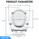 O-Shaped Toilet Seat Slow Close Quiet Lid Thickened Durable for Both Adults Children Universal Bathroom Accessories