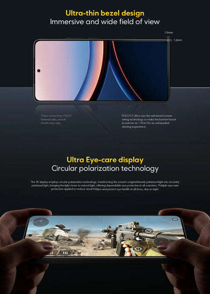 New POCO F7 Ultra Global Version Smartphone Snapdragon®8 Elite 50 MP triple camera with 6.67 "120Hz OIS and 120 W NFC power