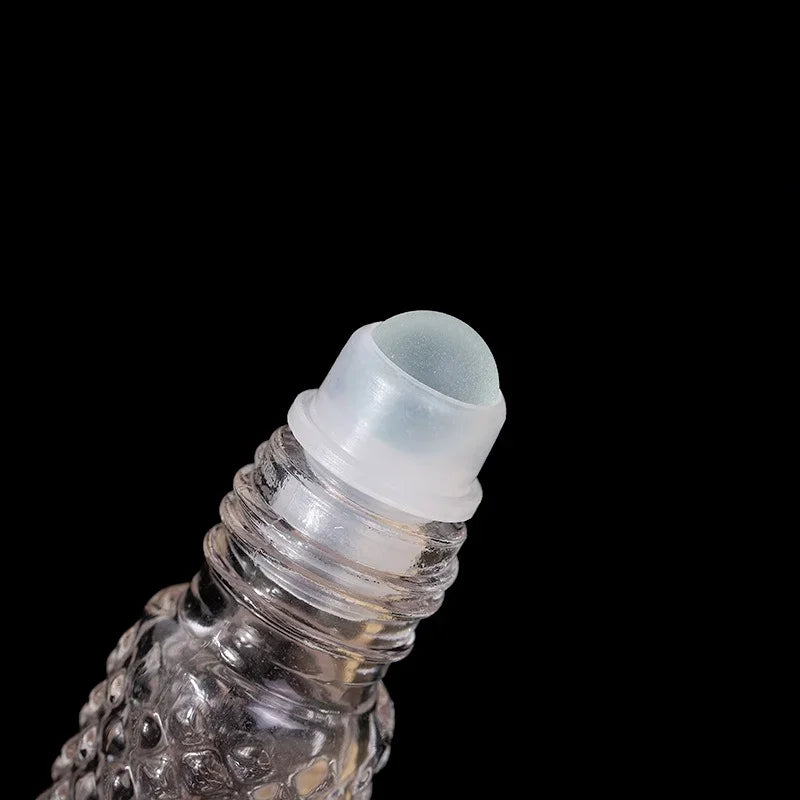 5/10ml Essential Oil Glass Roller Bottles With Roller Balls Refillable Perfume Dispenser Vials Travel Clear Cosmetic Container
