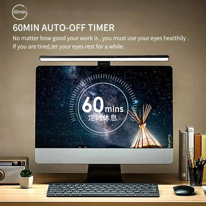 33cm 50cm led tela do computador luz pendurada lâmpada de mesa usb plug in monitor barra luzes regulável 3 cores escritório estudo lâmpada leitura