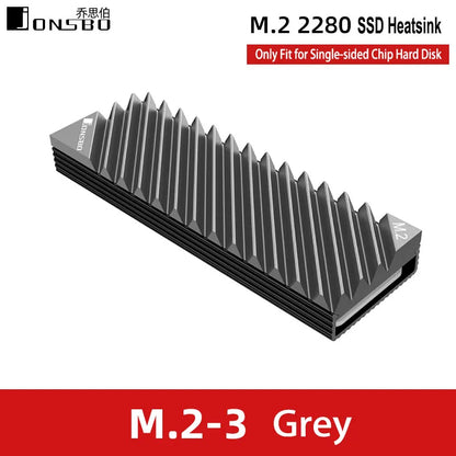 JONSBO M.2 2280 Solid State Hard Disk Aluminum Heatsink with Thermal Pad for m2 Desktop PC Thermal Gasket PC Accessories