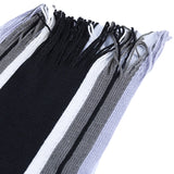 Classic Striped Outdoor Scarves Men Cashmere Soft Knitted Striped Scarf Long Tassel Neck Warmer Men'S Winter Scarf