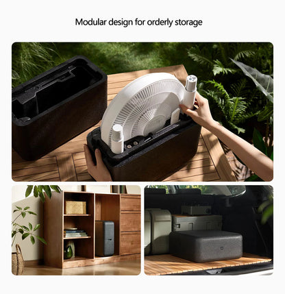 XIAOMI MIJIA DC Inverter Floor Fan Pro,Ultra-Thin Retractable,With Storage Box,Smart Standing Electric Fan,100 Air Flow Settings