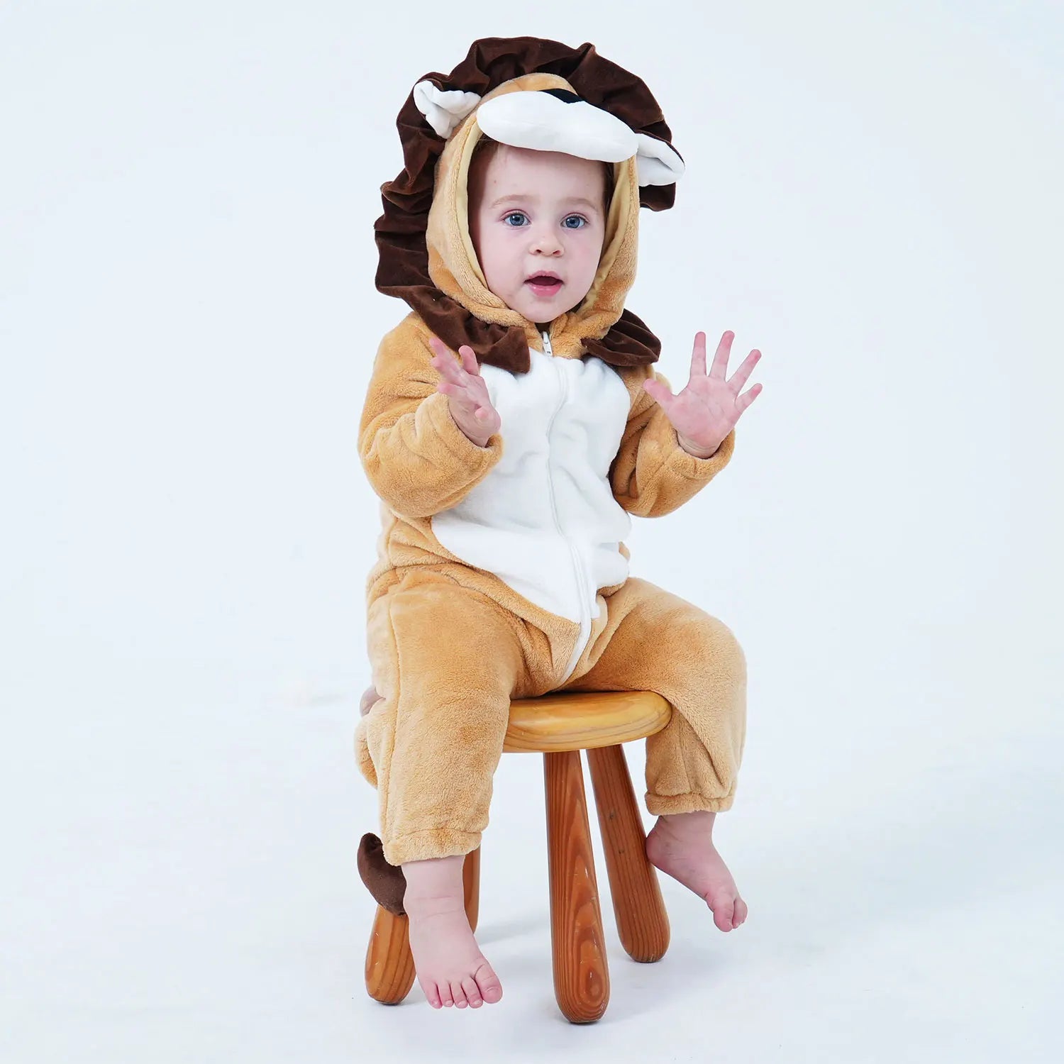 Umorden Infant Toddler Dalmatian Dog Lion Tiger Dinosaur Costumes Baby Boys Girls Kigurumi Cartoon Animal Romper Halloween Purim