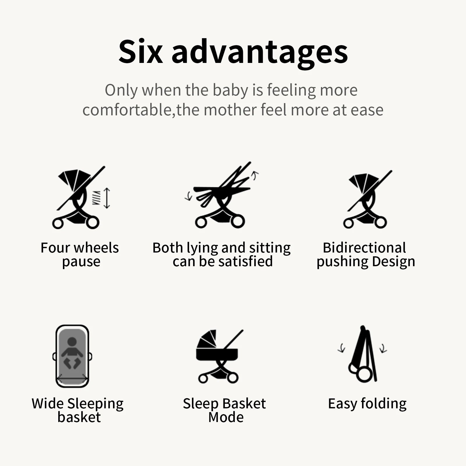 Baby Stroller Baby 3 in 1 Stroller Baby Lightweight Cars High Landscape Luxury Carriage for Newborn Travel Pram Portable Trolley