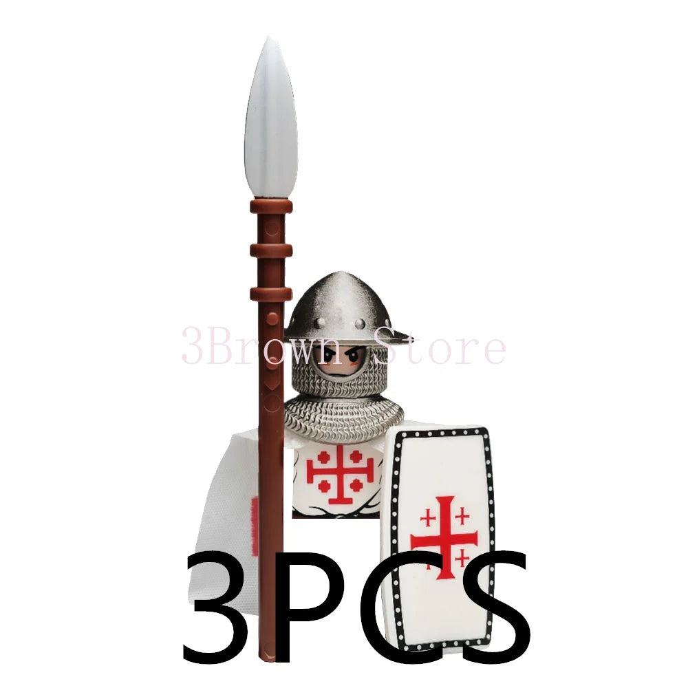 MOC Medieval Building Blocks Castle Knight Western Cowboy Historical Army Cavalry Horse Soldier Gun Kid Toy Gift Brick DIY S040