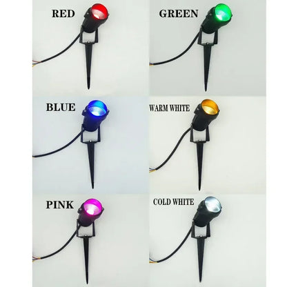 Iluminação led para jardim, 3w, 5w, 10w, 15w, área externa, lâmpada para gramado, à prova d'água, terraço, decoração de jardim, caminho, holofotes, ac220v, 110v, dc12v