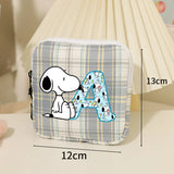 Snoopys Storage Bag Women Large-capacity Lipstick Sanitary Napkin Storage Bag Cute Anime Travel Portable Simple Girls Coin Purse