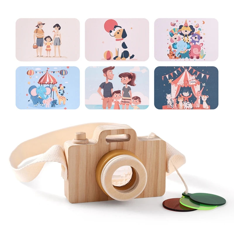 1Pc Wooden Baby Montessori Toys Fashion Camera Pendant Toys for Kids Outdoor Toys Gift Children Wooden Presents Kids Gifts