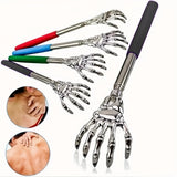 Skull Palm Telescopic Back Scratcher Hand Massager Back Slap with Rubber Handles Fun and Novel Tool for Decompression Hand Stick