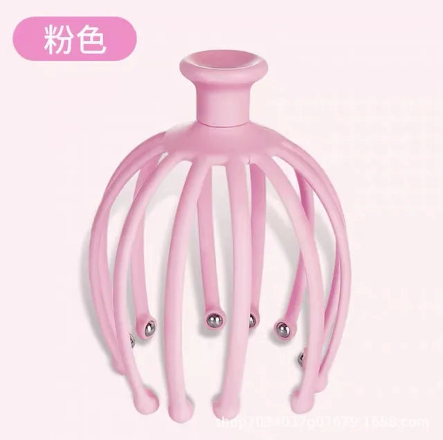 Extractor de pulpo para cuero cabelludo, masajeador de cabeza, rascador de pulpo, extractor de alma para cabello sano 
