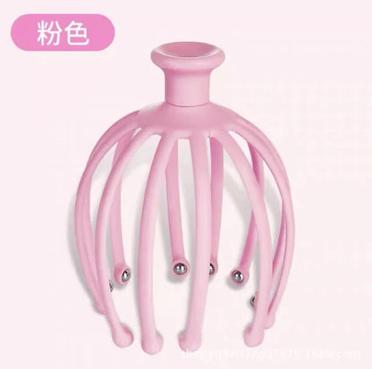 Extractor de pulpo para cuero cabelludo, masajeador de cabeza, rascador de pulpo, extractor de alma para cabello sano 