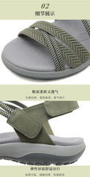 New 2025 Sports Sandals Rubber Velcro Large Size Women's Shoes Casual Comfortable Breathable Simple Summer Middle-Aged People
