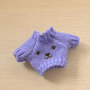 Cute Mini Plush Doll Clothes, 17cm, Outfit Acessórios para Coréia Kpop Exo Labubu Idol Dolls, Camisola de malha, Presente do miúdo