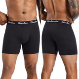 Conjunto de 5 uds de calzoncillos Boxer medio largos, ropa interior para hombre, calzoncillos masculinos para hombre, Boxershorts, bragas suaves de marca