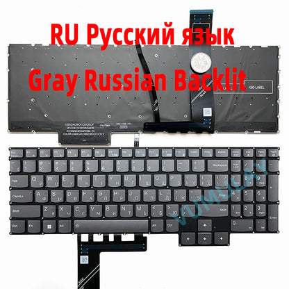 US/RU Backlit Keyboard for Lenovo Legion 5 Pro 16ITH6 16ITH6H 16ACH6 16ACH6H 16ARH7 16ARH7H 16IAH7 16IAH7H 82RF 82JD 82JQ 82RG