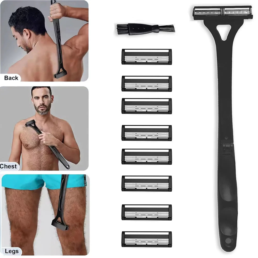 Razor Men Back Shaver Male Machine Hair Shaver Safety Long Handle Foldable Trimmer Body Leg Handle Removal Shaving Razor Tool