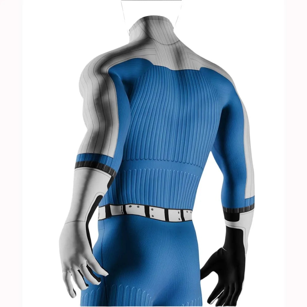 Adult Male Halloween Fantastic Four Reed Richards Cosplay Costumes Rival Invisible Man Superhero Zentai Bodysuit Party Jumpsuits