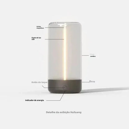 Fio quantum portátil luz magnética ambiente tipo-c carregamento, função de proteção para os olhos, quarto, estudo, camping, presente de natal