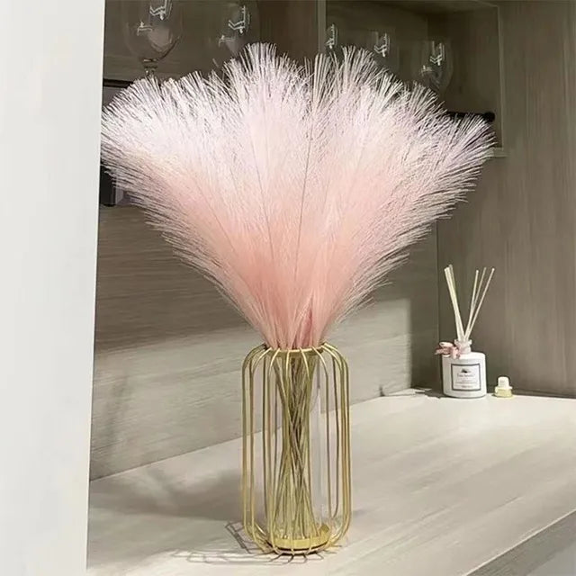 Artificial Pompom Grass, Pompass Branches, Faux Soft Stems, Plants Vase Filler, Home Boho Decor, Flower Arrangement, 10pcs 